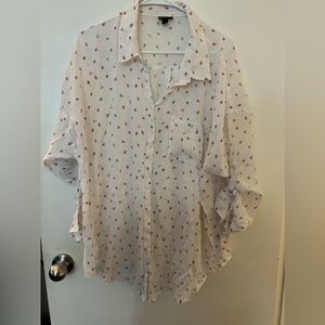 Super cute Strawberry lightweight blouse. Used condition. Size 2.